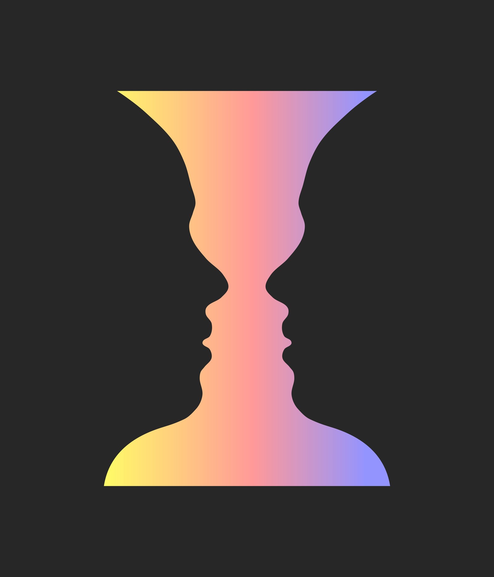 Vases de rubin traduisant le ratissage du fond en Gestalt-therapie. methode gestalt expliquee aux patients qui souhaitent entreprendre ce type de therapie